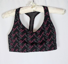 Victoria's Secret Sports Bra S Women's Black VSX Sport Logo The Player Racerback