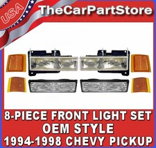 94 95 96 97 98 Chevy Pickup Pu Truck Suburban Headlights Parking Lights Set 94 95 96 97 98 Chevy Pickup Pu Truck Suburban Headlights Parking Lights Set