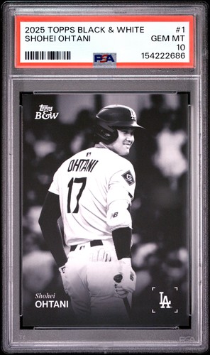 2025 TOPPS BLACK & WHITE #1 SHOHEI OHTANI PSA 10