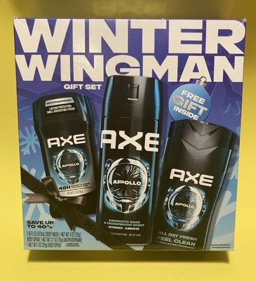 New Axe Apollo Winter Wingman Holiday Gift Set for Men 4 Piece Gift