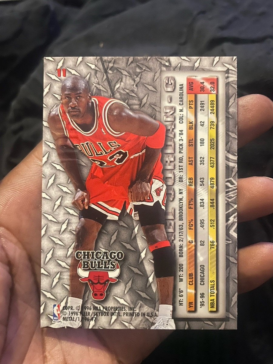 #NBAカード #MichaelJordan #FLEER 1996-97 Fleer Metal Michael Jordan #11 Bulls NBA Basketball Card