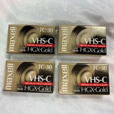 Maxell MAX203010 High Grade VHS-C Videotape Cassette - Lot Of 4