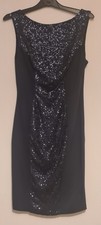 Elise Ryan/Amy Childs Collection Black Sequin Panel Bodycon Cocktail Dress UK 12