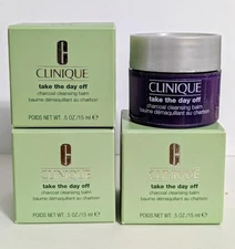 Lot of 4 Clinique Take The Day Off Charcoal Cleansing Balm Remover 0.5oz NEW