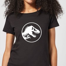 Image of Jurassic Park Circle Logo T-Shirt Women's | Official Licensed | Black