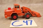 C47B VINTAGE LESNEY MATCHBOX KING SIZE NO. K-3 HATRA TRACTOR SHOVEL ORANGE