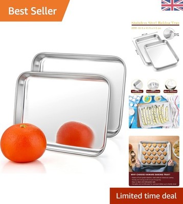 Robustes Edelstahl Plätzchen Backblech Set - 26,5 x 20,4 cm, gesunde Auswahl