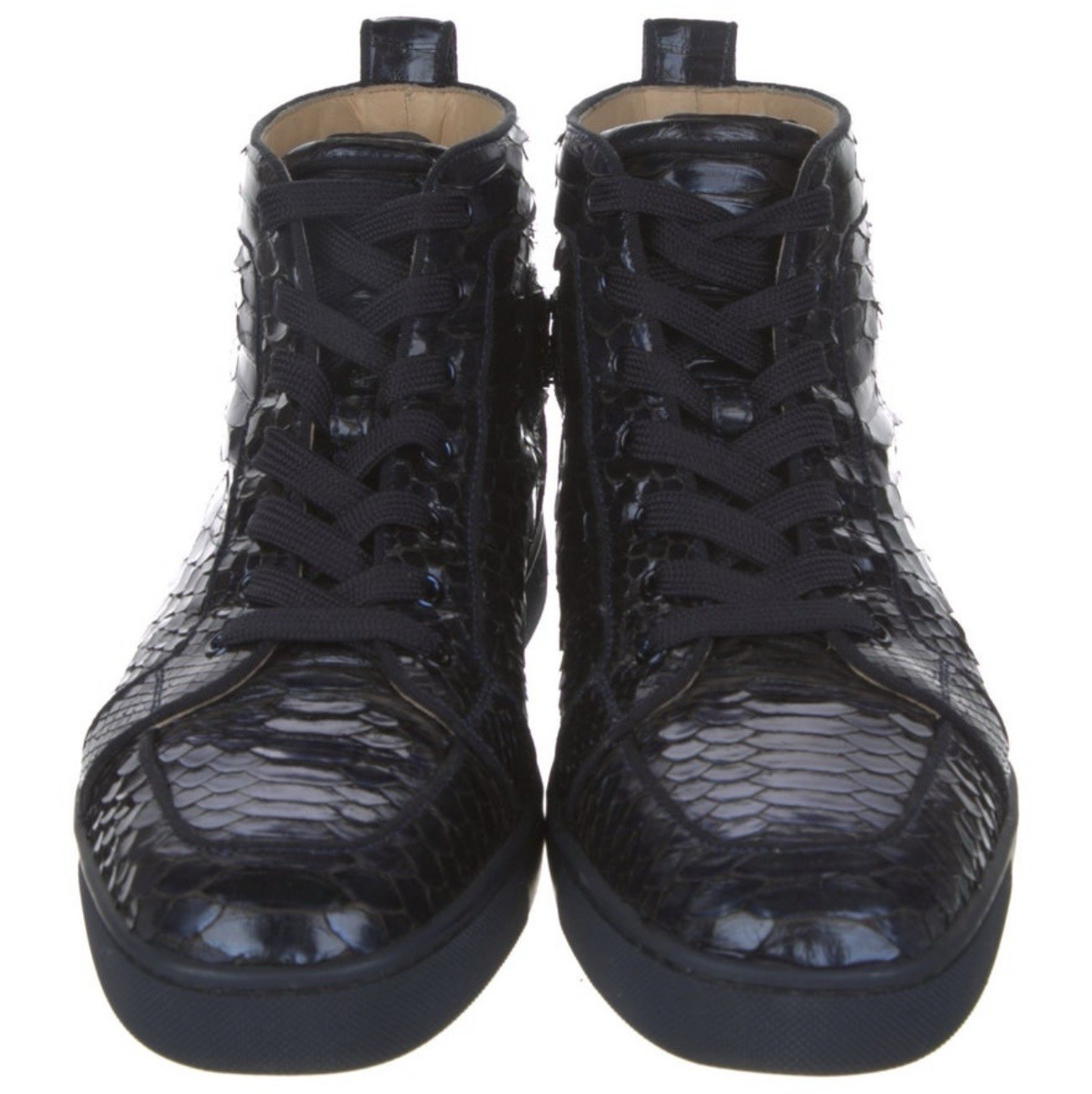 LOUBOUTIN RANTUS ORLATO FLAT PYTHON BLUE NAVY SNE… - image 3