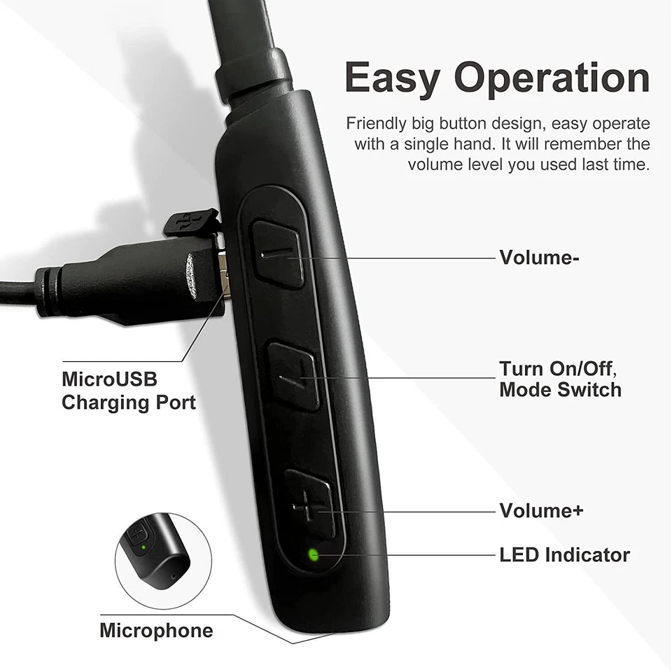 Amplificador Audífono JINGHAO Uso 80H, Cancelación de Ruido, USB Recargable Foto 4 de 4