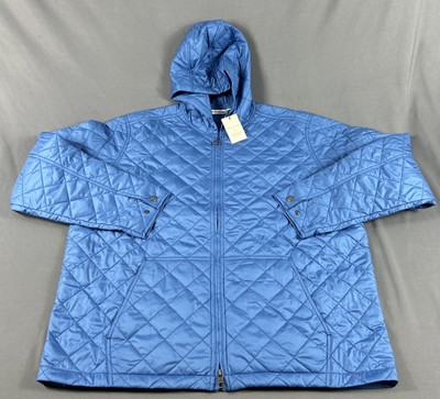 Peter Millar Jacket Hoodie Crown Essex Quilted XXL Moon Blue Polyester MSRP $250