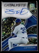 2021 Panini Spectra Catalysts Signatures Splatter Justin Dunn Auto 2/8 Seattle
