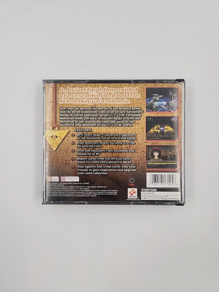 Yu-Gi-Oh Forbidden Memories PS1 PlayStation 1 completo na caixa - Imagem 2 de 4