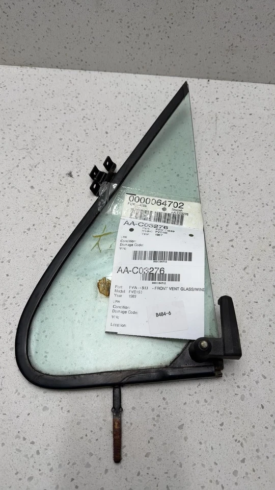 1985-1991 Ford FORD VAN E150 Right Front Vent Glass/window Foto 3 de 4