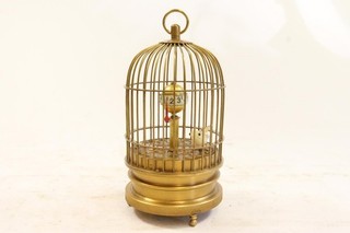 Mechanischer Vogelautomat Messingkäfig (IE600)