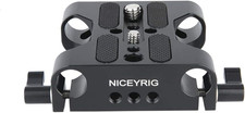 Multipurpose Camera Base Plate with 15Mm Rod Rail Clamp for DSLR Rig Support Sys
