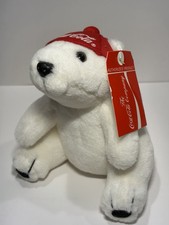 Vintage 1995 Coca Cola Coke Polar Bear Plush Creations by Dakin Red Hat Tags