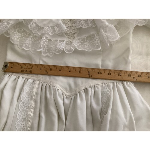 Vestido de novia vintage Gunne Sax años 70 pradera romántico estilos renacentistas talla 7 - Imagen 5 de 8