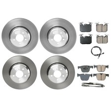 Akebono Euro Front & Rear Brake Kit Rotors Pads For BMW F30 F32 F33 Blue Caliper