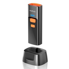 Wireless Barcode Scanner Mini Bluetooth 1D 2D QR Bar Code Scanner 3-in-1 Blue...