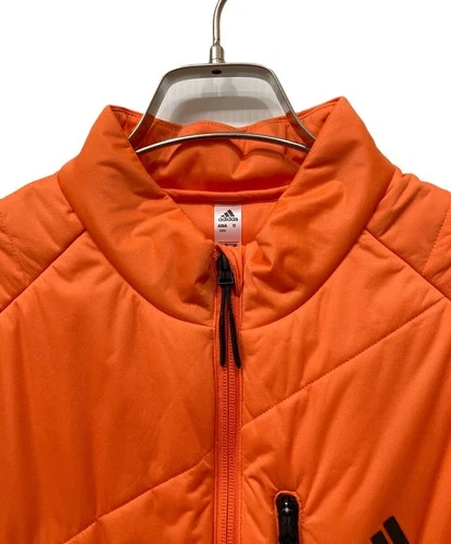 adidas Quilted Jacket Padded Insulated Coat Men's Size L Orange image 4
