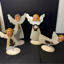 Set of Four vintage 1994 Mulberry Lane Angel Figurines