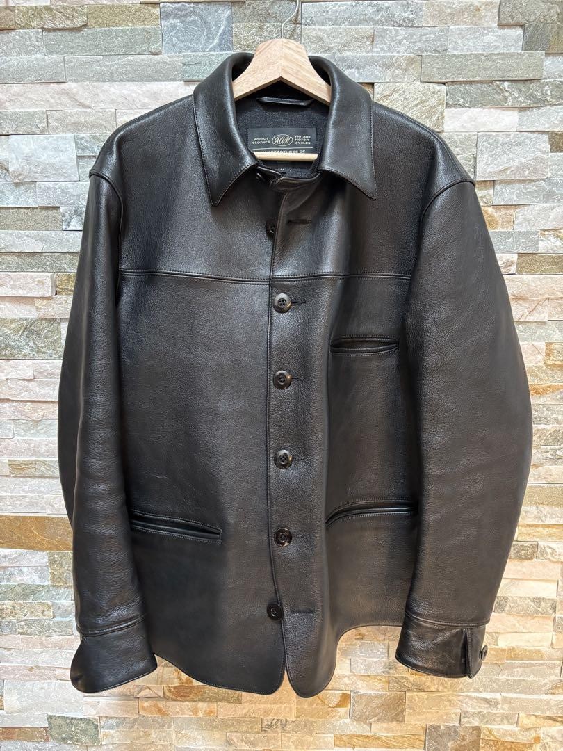 Addict Clothes ACVM Sheepskin Car Coat 44 | Black Leather