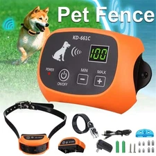 Wireless Electric Dog Fence Pet Containment System Shock Collars For 2 Dogs US