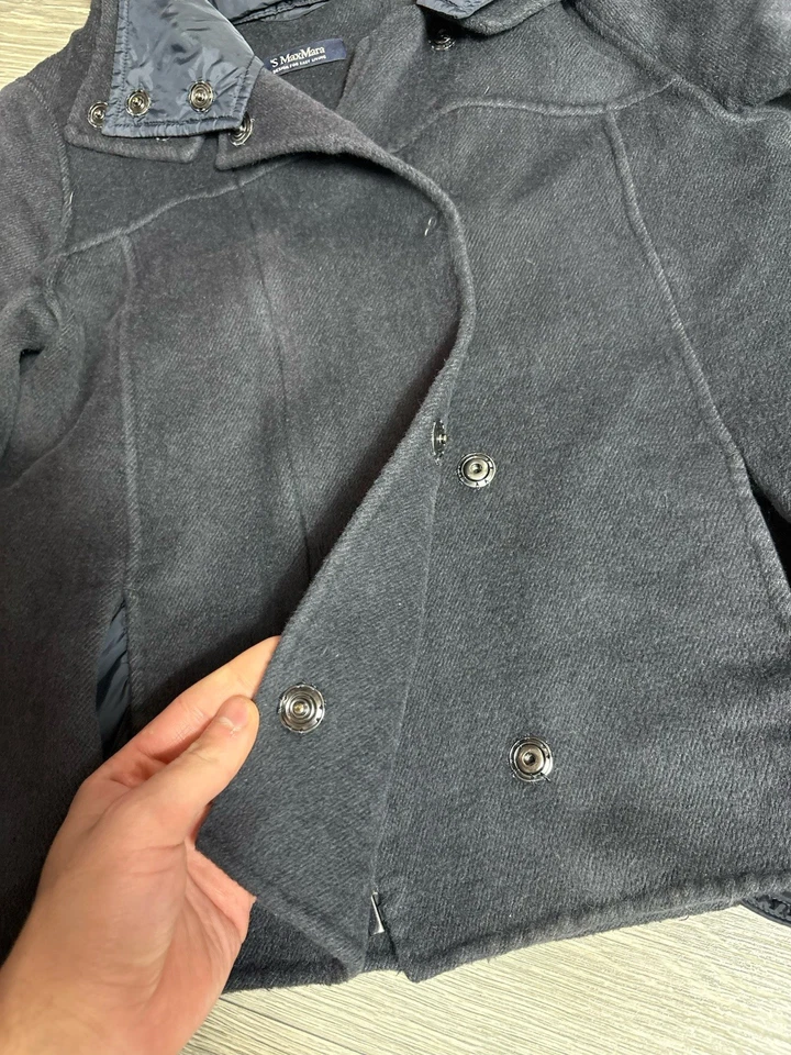 ‘S Max Mara Hand Made Jacket Lana Angora Wool Women’s Size US 6 - Image 4 of 4