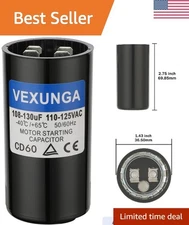 Environmentally Friendly 130 uF Motor Start Capacitor - 110-125 VAC Replacement