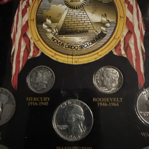 U.S. Coins of The 20th Century Framed Piece Silver & Clad (29 Coin Set) - Picture 4 of 14