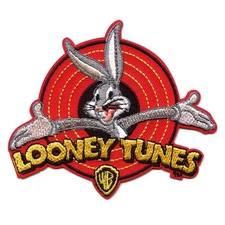 Official Looney Tunes Patch Bugs Bunny Old School Embroidered Iron On