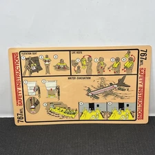 TWA 767 Intl Safety Card 1984  Boeing Vintage International