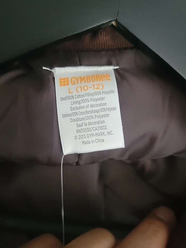 Chaleco de terciopelo marrón bordado Gimboree para niñas talla L (10-12) nuevo con etiquetas Foto 3 de 4