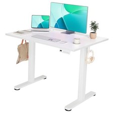 Electric Standing Desk Adjustable Height, 40 x 24 Inches Stand 40 Inch White