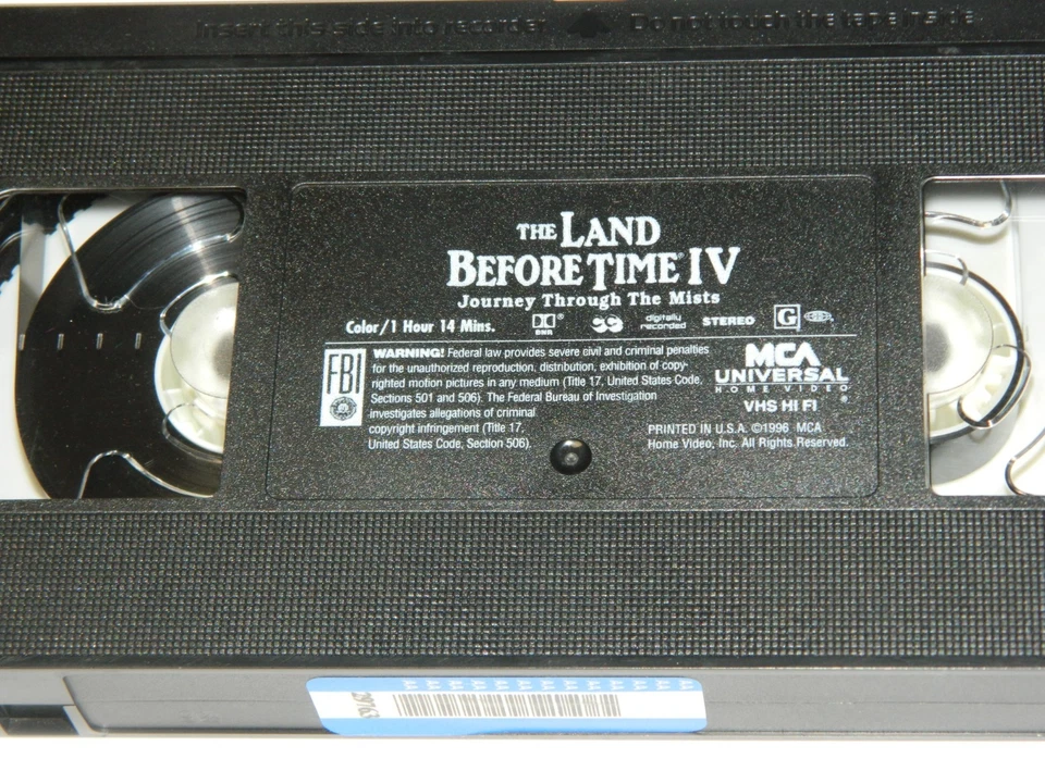 The Land Before Time IV: Journey Through the Mists VHS, 1996, Clamshell Tested - Image 4 of 4