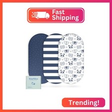 Yoofoss Bassinet Sheets for Baby,3-Pack Fitted Bassinet Sheets Set Compatible wi