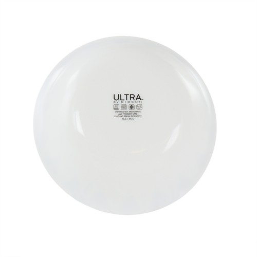 Ultra by Gibson Piper Point 12 Piece Opal Glass Dinnerware Set White With Blue - Picture 5 of 6