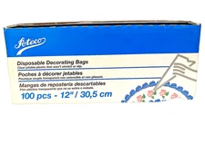 Ateco 4712 12” Disposable Decorating Bags | 100 Count | Clear Piping Bags LDPE |