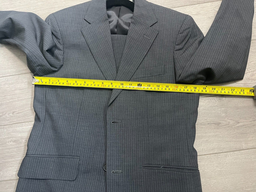 Wilke-Rodriguez 36S 2PC Suit Blazer Men Wool Blend Pants 36S x 29 Black/Gray - Picture 5 of 15