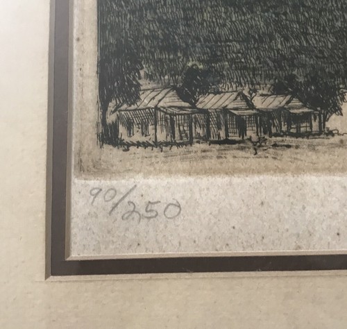 RARE JACK R MILLER PRINT DESTREHAN MANOR HOUSE. NUMBERED & HAND SIGNED - Picture 5 of 6