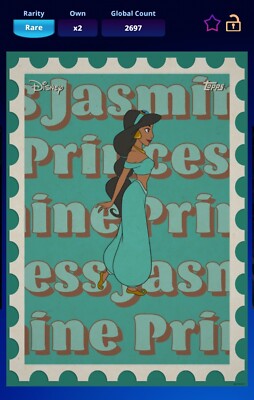Topps Disney Collect Digital Princess Posters JASMINE Multicolor Stamp