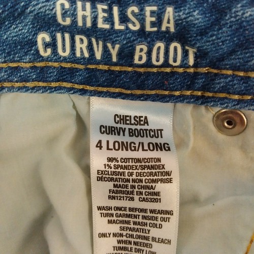Jeans Aeropostale donna Chelsea curvy bootcut denim blu invecchiato taglia 4 lunghi - Foto 7 di 7