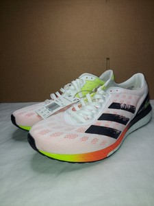 ADIDAS ADIZERO BOSTON 9 MEN ftwr white/core black/screaming orange, 1