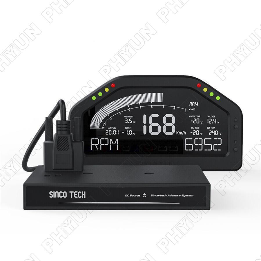 Car LCD Screen Dashboard Racing Gauge RPM Speed Volt Display Sensor Kit ...