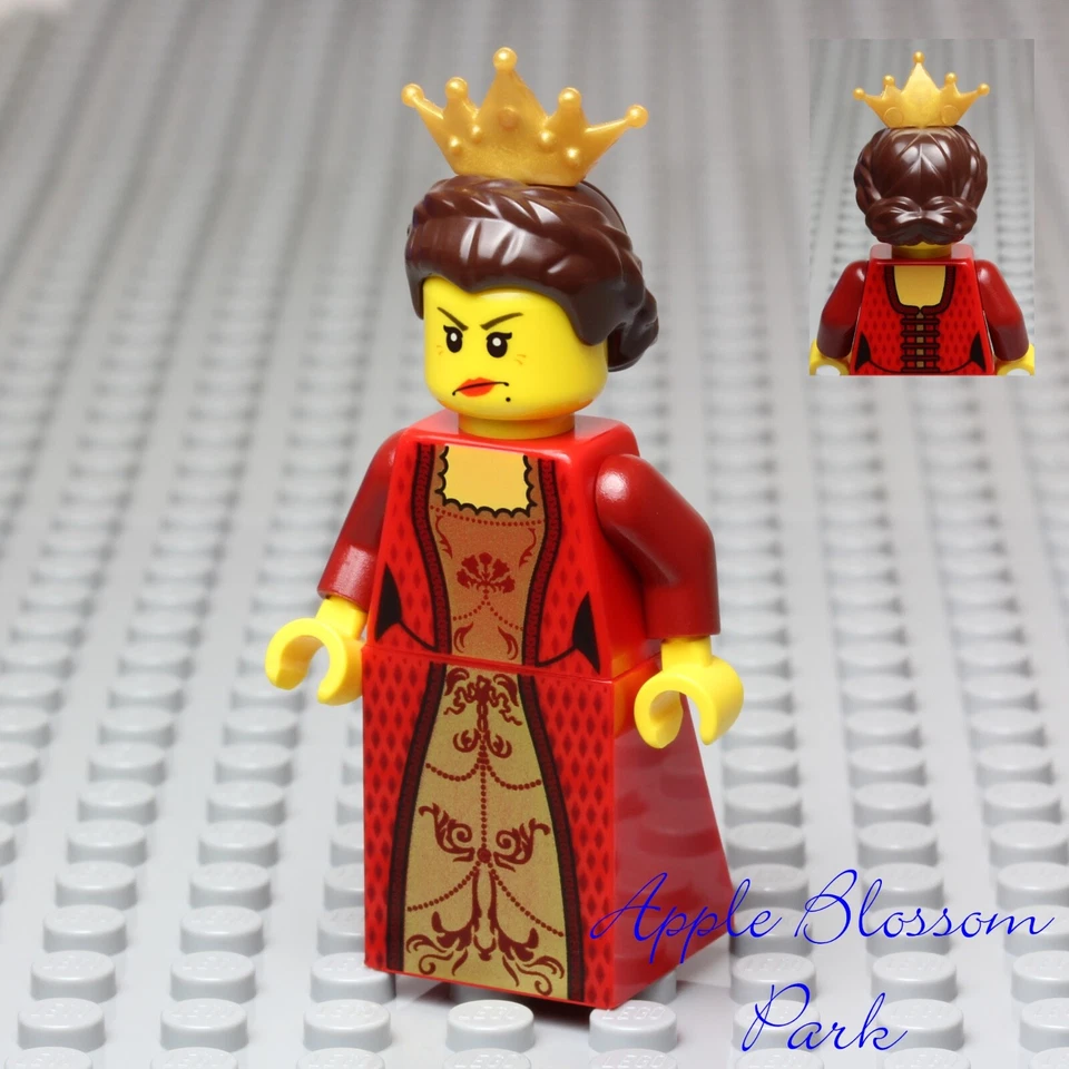 Новый Lego королевства женщина красный королева минифигурка золотой замок девочка принцесса платье 10223 - Изображение 4 из 4