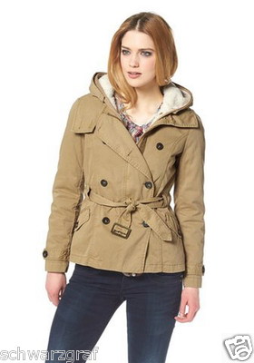 LTB  - Damenjacke Outdoorjacke Caban Jacke mit Teddyfell und Kapuze  Gr. L