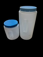 2 units of United Solutions 2 Quart/ 1 Gallon Plastic Food Canister. Made In USA