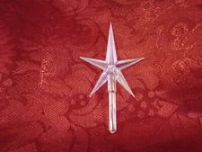  Medium CLEAR Iridescent Aurora Star  for Ceramic Christmas Tree Topper  