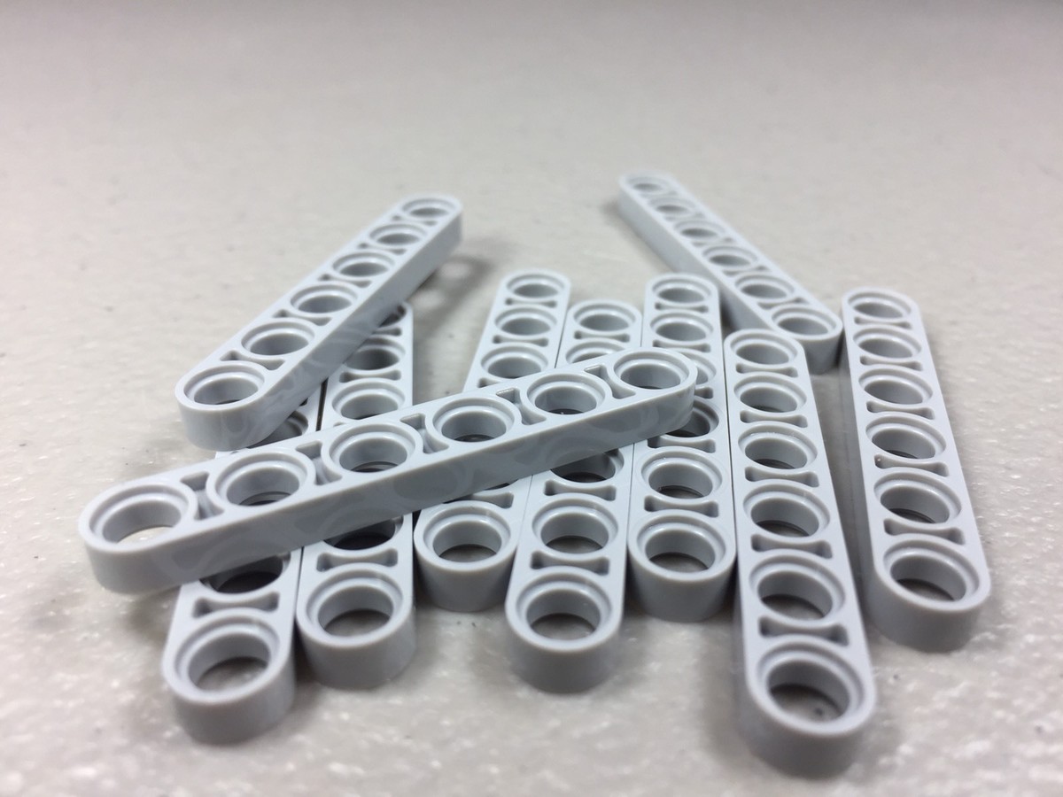 LEGO Technic 1 x 6 Liftarm with holes - thin- LBG (x10) 32063