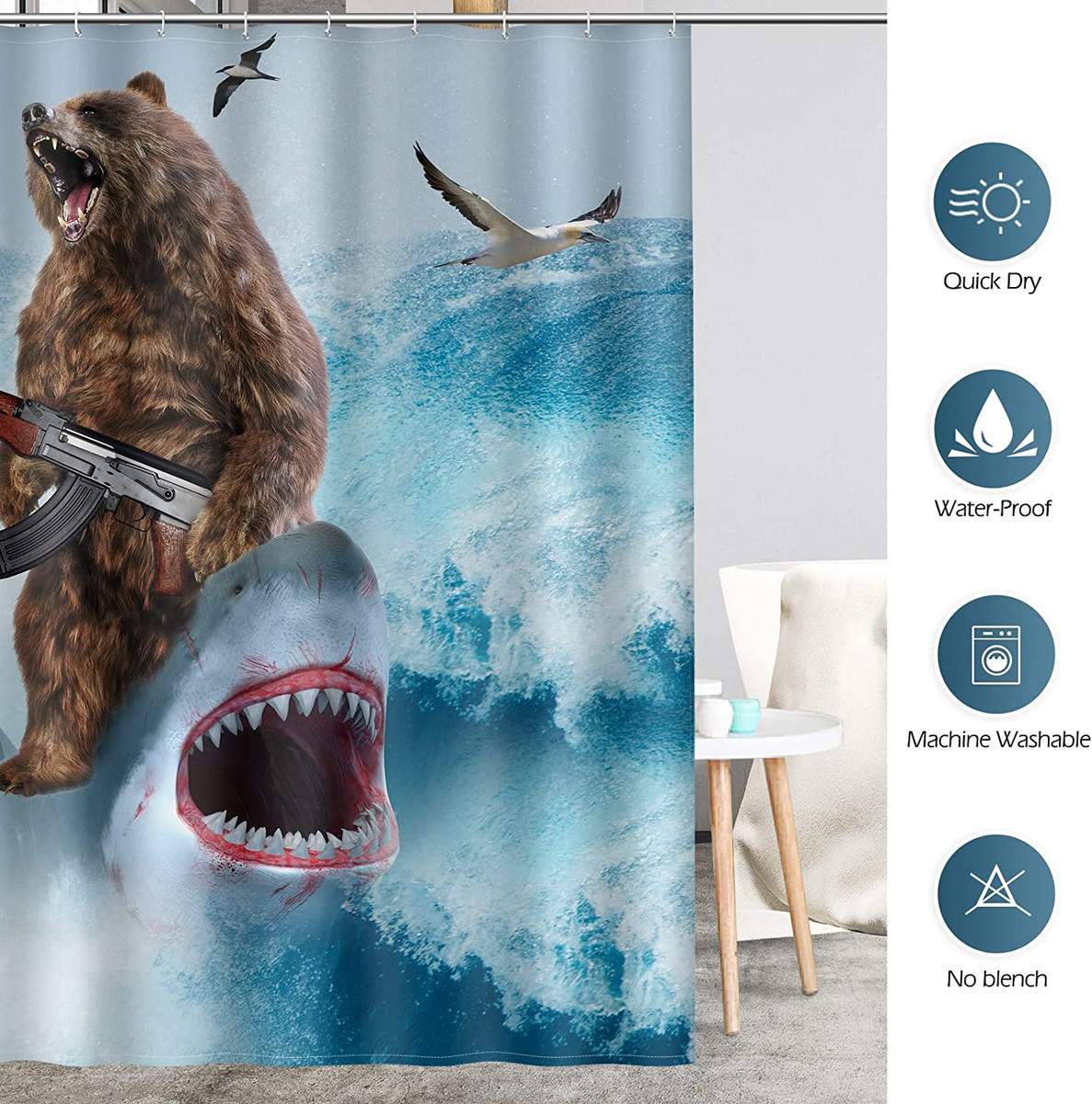 Bear Riding Shark